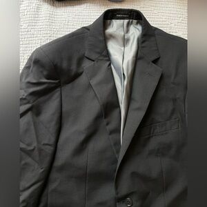 Pronto Uomo Black Men's Suit Jacket (41 Long / 35 Waist)
